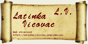 Latinka Vićovac vizit kartica